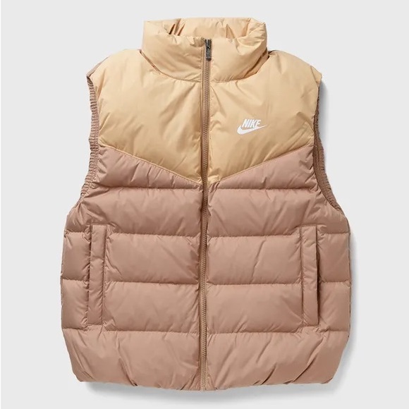 Nike Jackets & Blazers - Nike Womens Sportswear Therma-Fit Down Puffer Vest Beige Sz Large New Dq6896-200